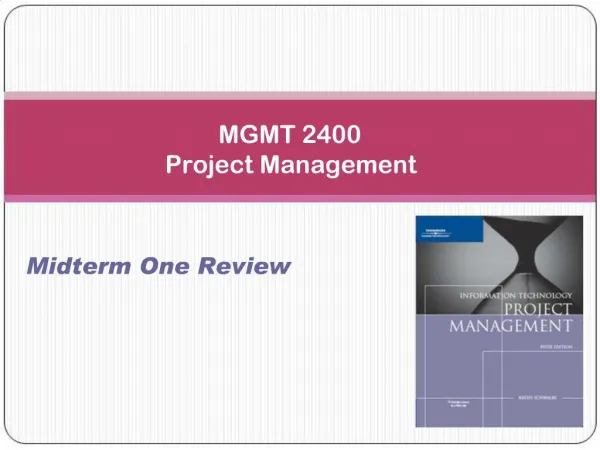 MGMT 2400 Project Management