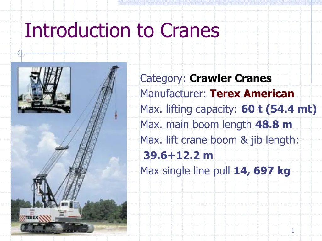 introduction to cranes