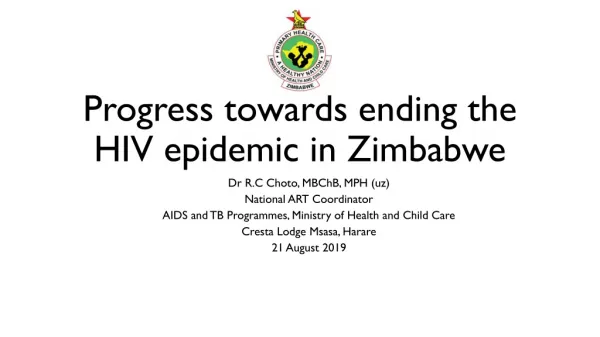 Progress towards ending the HIV epidemic in Zimbabwe
