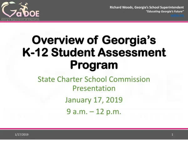 Overview of Georgia’s K-12 Student Assessment Program