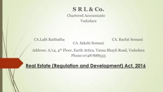 Real Estate (Regulation and Development) Act, 2016 - slide 1