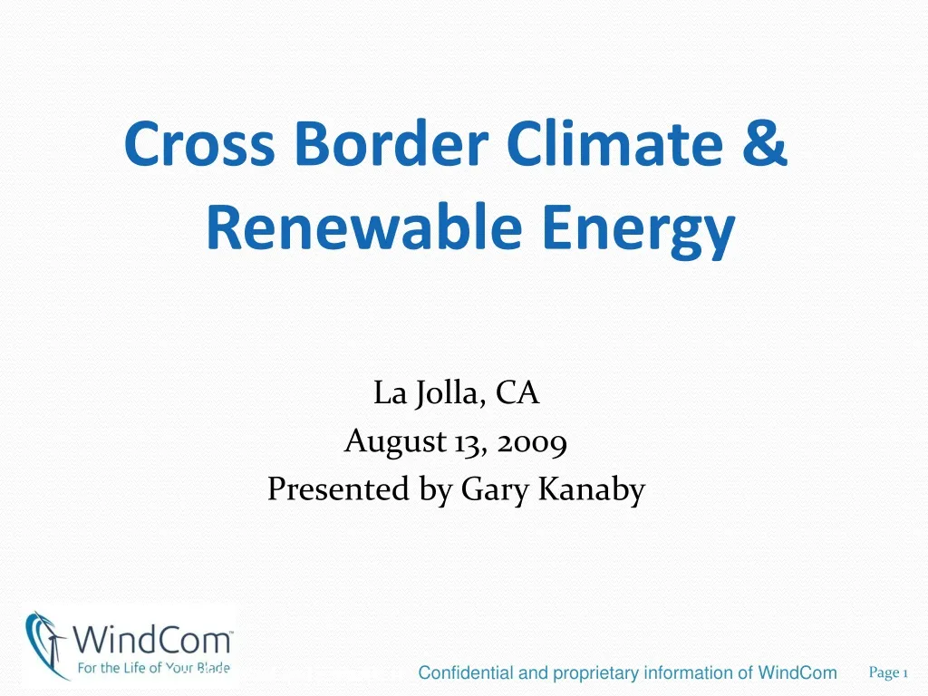 cross border climate renewable energy la jolla