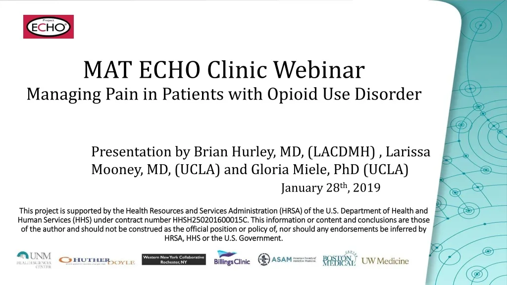mat echo clinic webinar managing pain in patients
