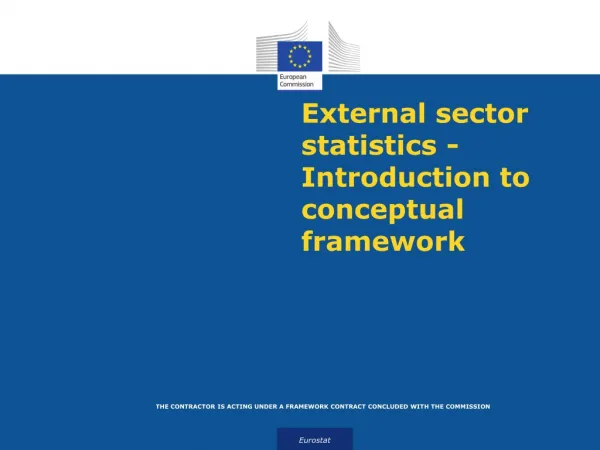 External sector statistics - Introduction to conceptual framework