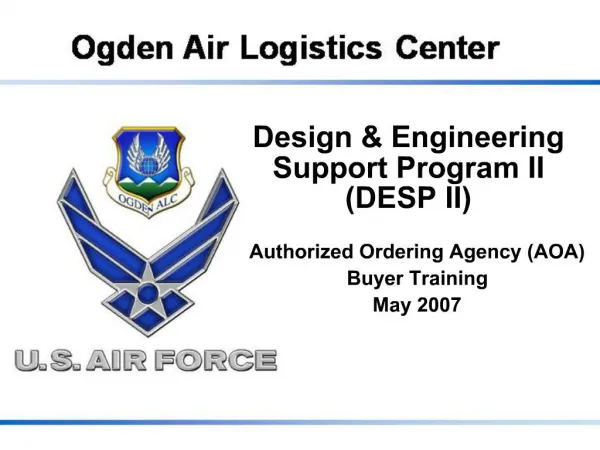 Design Engineering Support Program II DESP II
