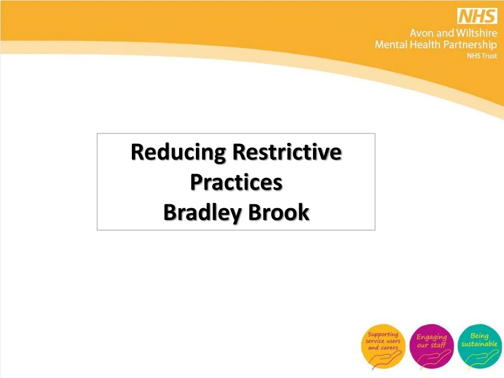 reducing restrictive practices bradley brook