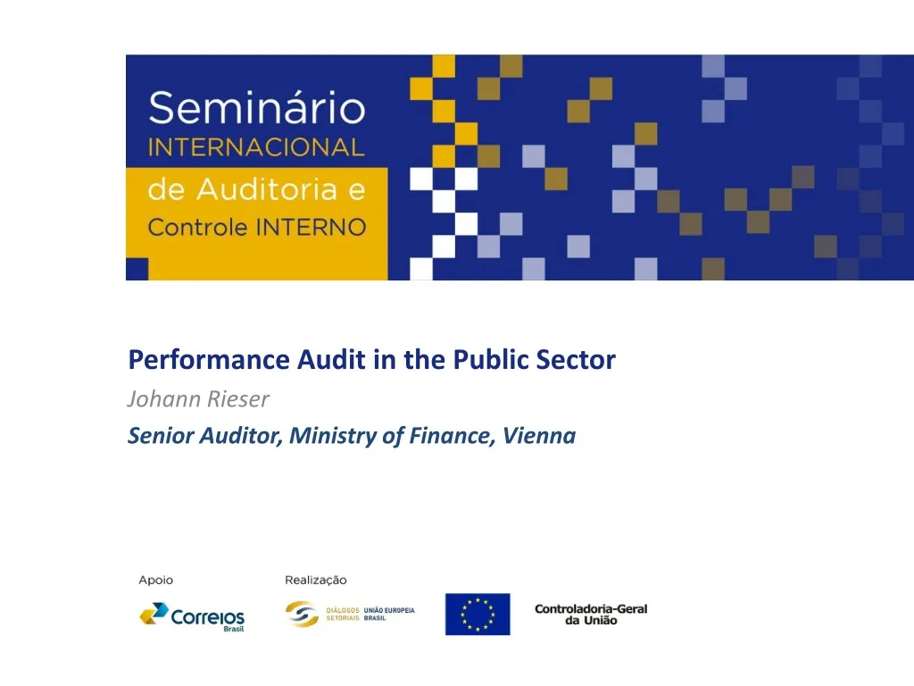 performance audit in the public sector johann