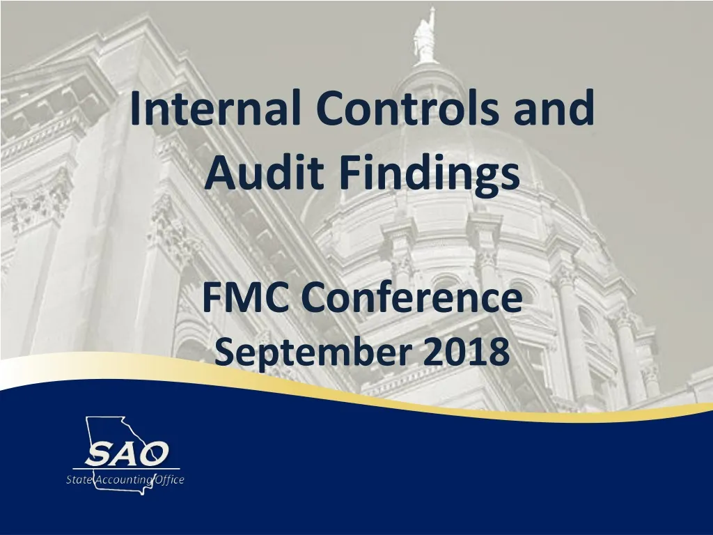 internal controls and audit findings fmc conference september 2018