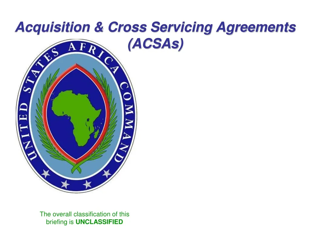 acquisition cross servicing agreements acsas
