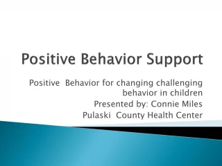 Positive Behavior Support - slide 1