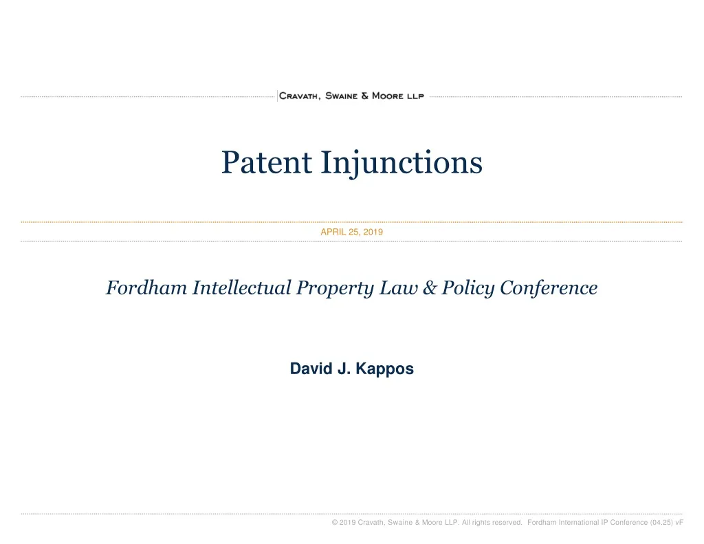 patent injunctions