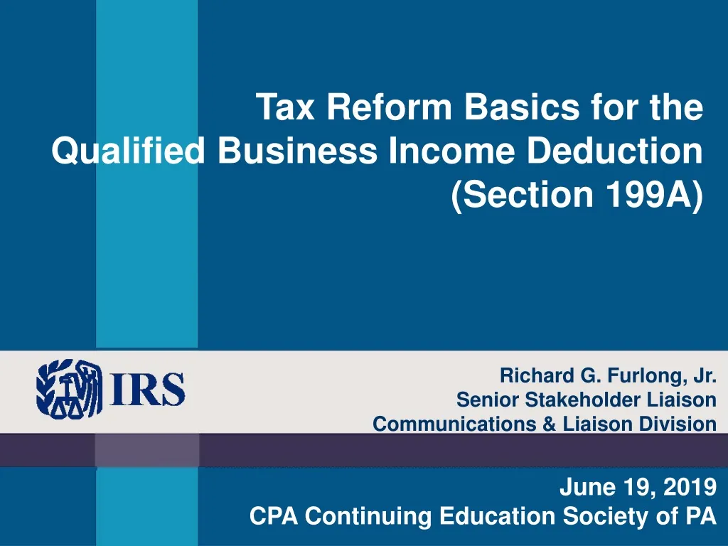 tax reform basics for the qualified business income deduction section 199a