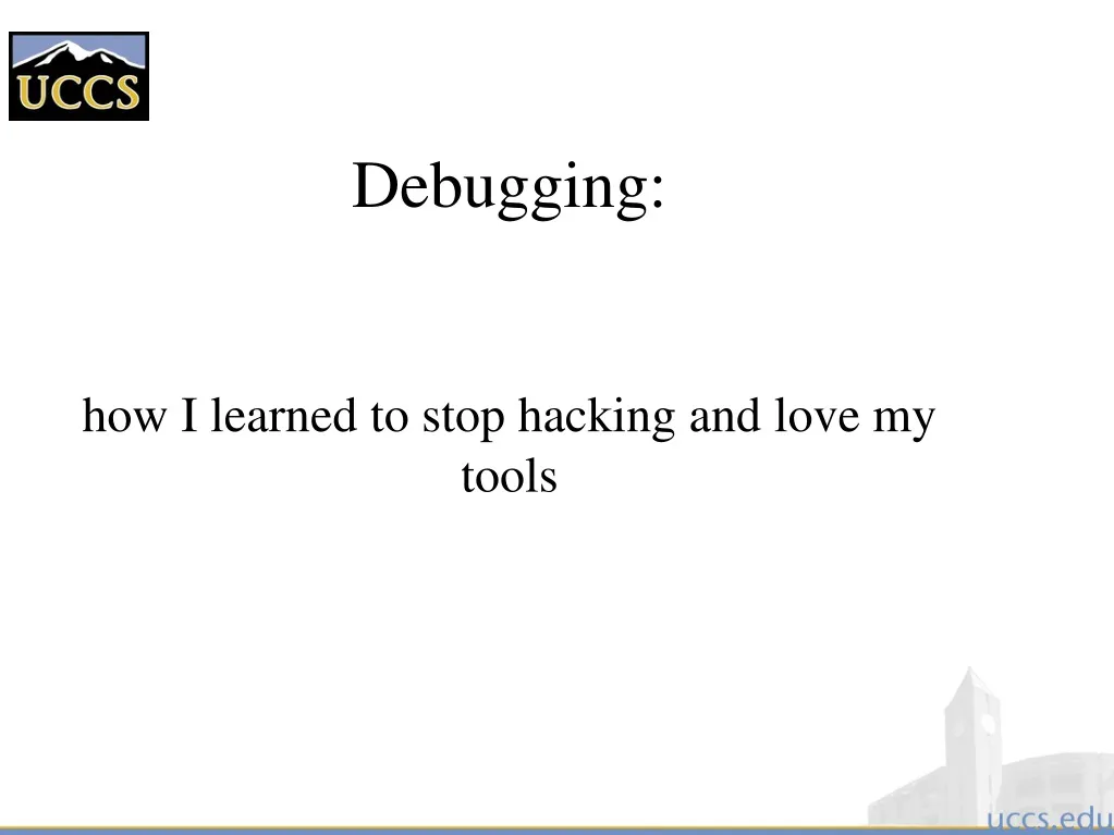 debugging how i learned to stop hacking and love my tools