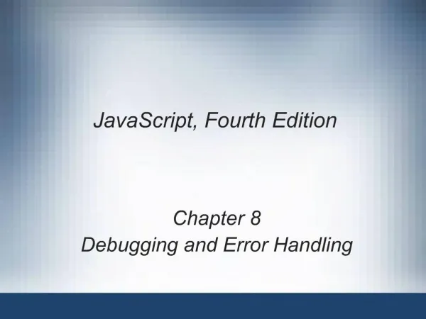 JavaScript, Fourth Edition