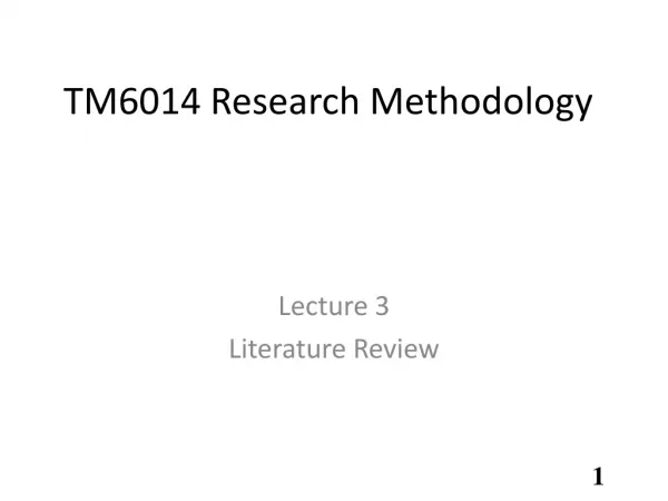 TM6014 Research Methodology