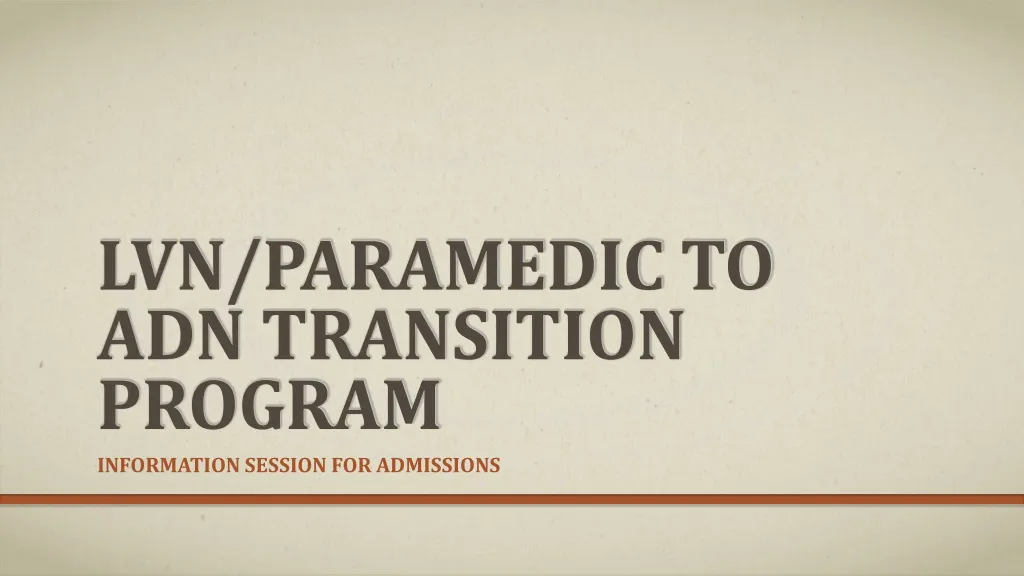 lvn paramedic to adn transition program