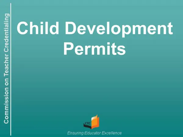 Child Development Permits