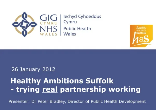 Healthy Ambitions Suffolk - trying real partnership working
