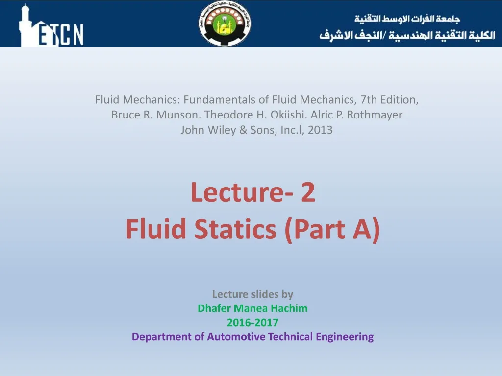 lecture 2 fluid statics part a