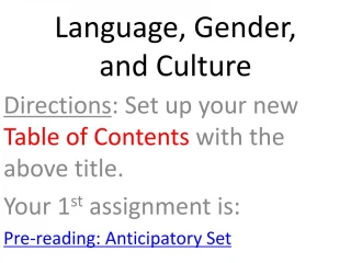 Language, Gender, and Culture - slide 1