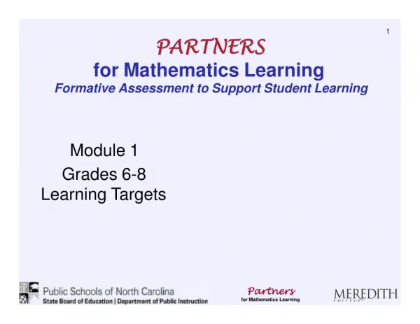 Partners for Mathematics Learning