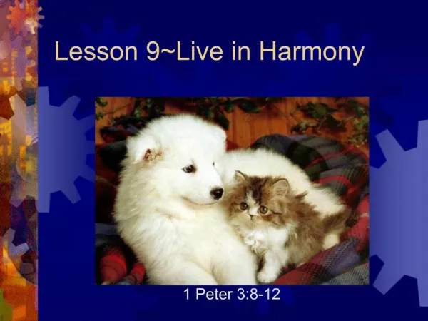 Lesson 9Live in Harmony