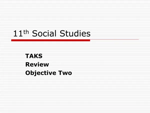 11 th Social Studies