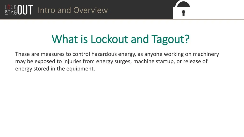 what is lockout and tagout