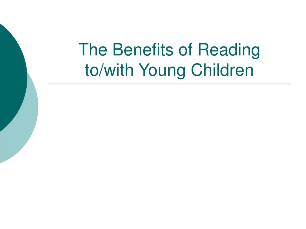 the benefits of reading to with young children