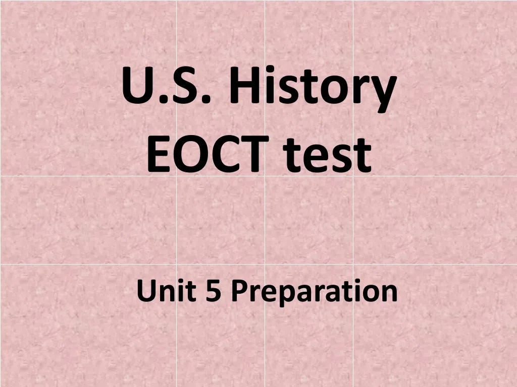 u s history eoct test