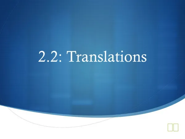 2.2: Translations