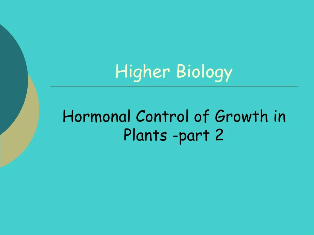 higher biology