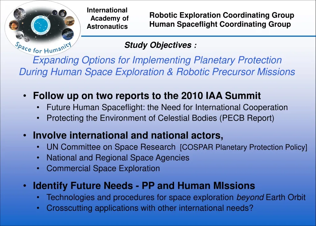 robotic exploration coordinating group human