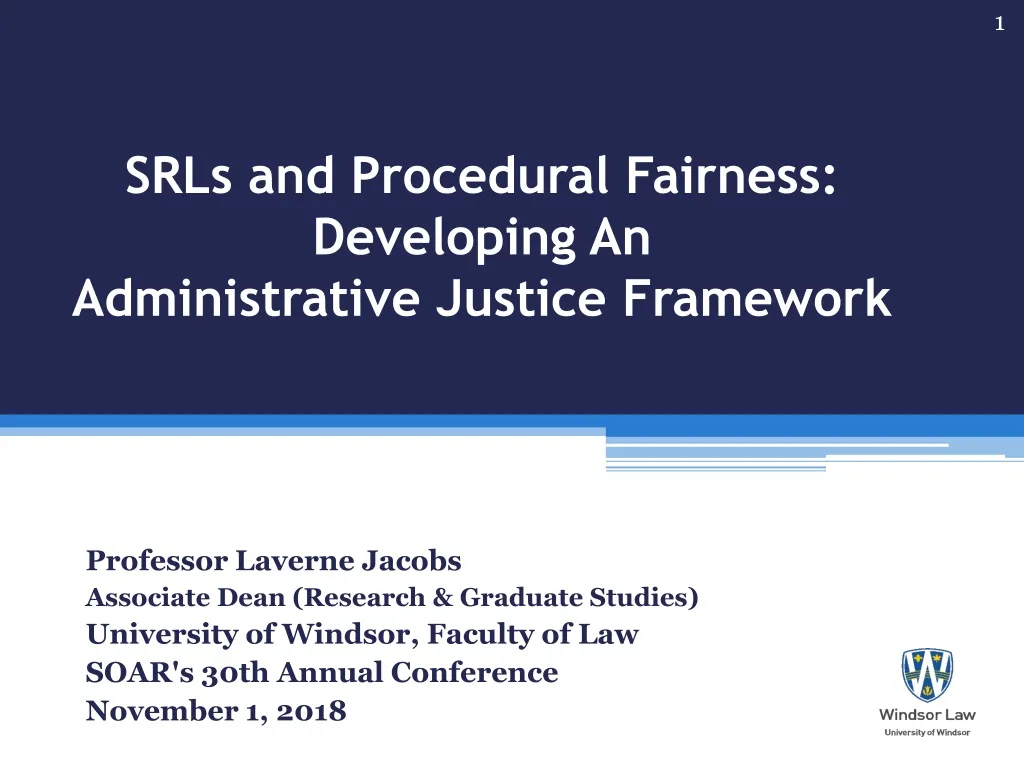 srls and procedural fairness developing an administrative justice framework