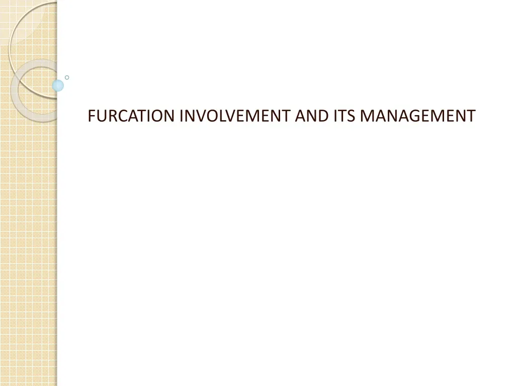 furcation involvement and its management