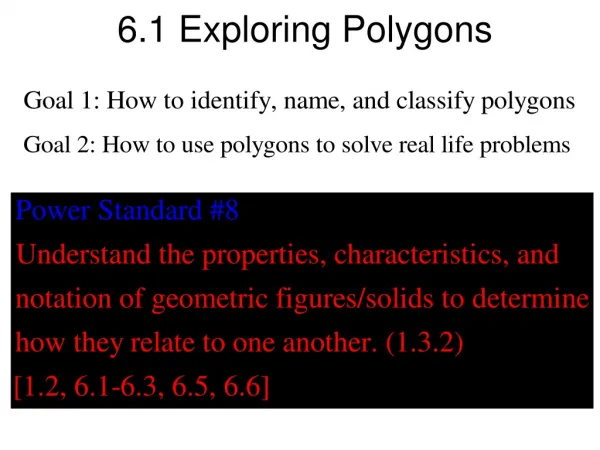 6.1 Exploring Polygons