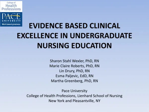 EVIDENCE BASED CLINICAL EXCELLENCE IN UNDERGRADUATE NURSING EDUCATION