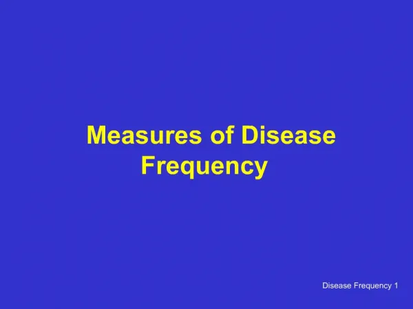 Disease Frequency 1