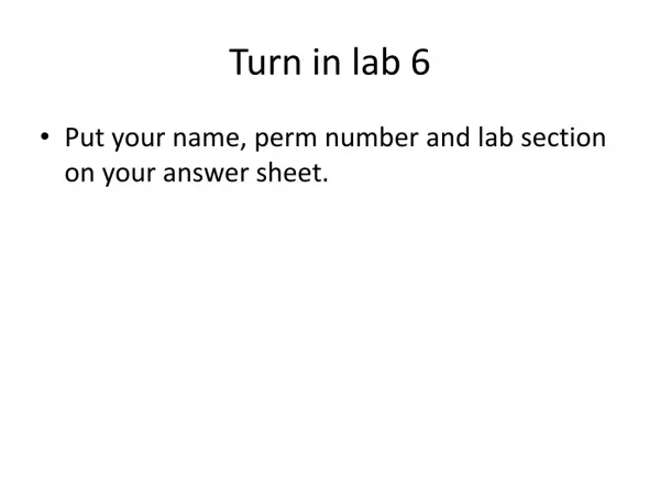 Turn in lab 6
