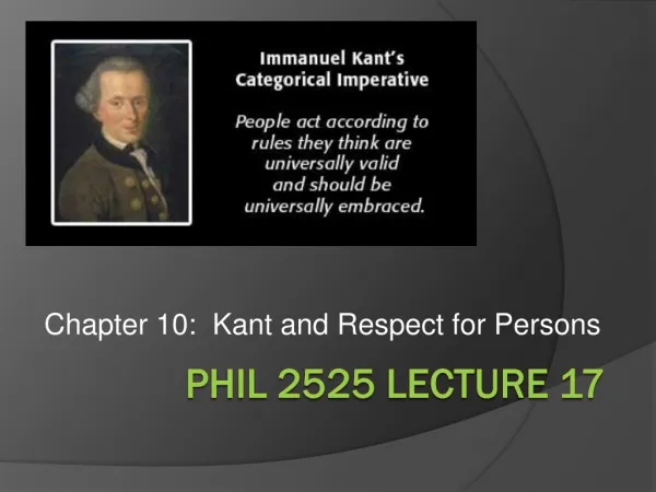 PHIL 2525 Lecture 17