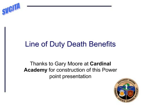Line of Duty Death Benefits