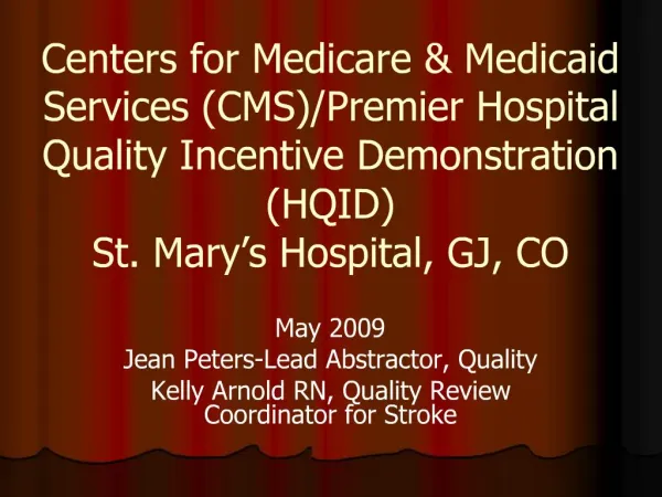 Centers for Medicare Medicaid Services CMS