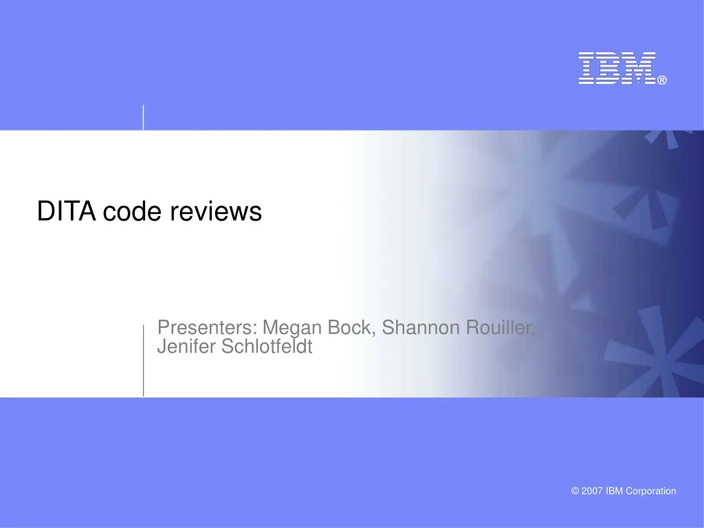 dita code reviews