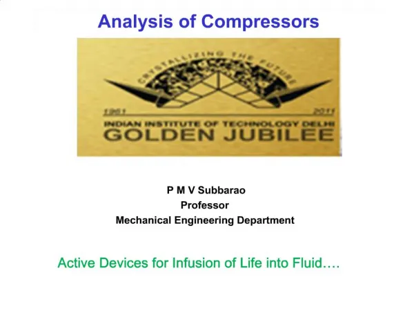 Analysis of Compressors