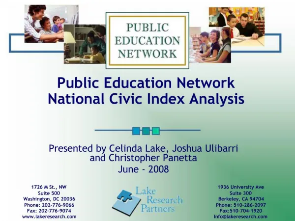 Public Education Network National Civic Index Analysis