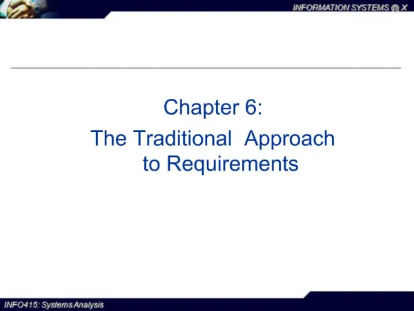 Chapter 6: The Traditional Approach to Requirements
