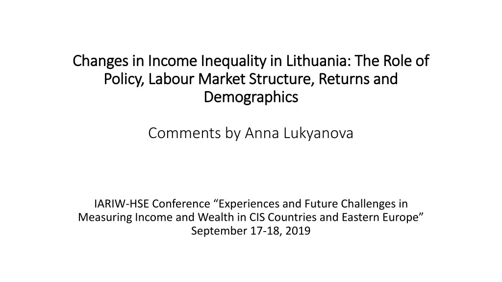 changes in income inequality in lithuania