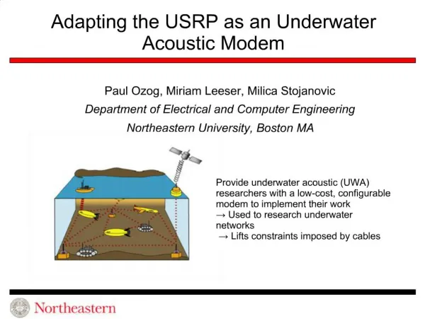 Adapting the USRP as an Underwater Acoustic Modem