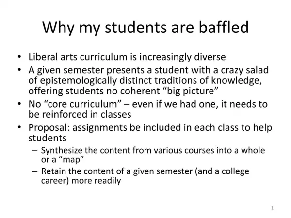 Why my students are baffled