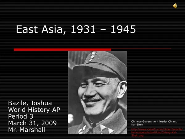 East Asia, 1931 – 1945